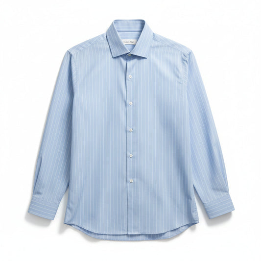 Calvin Klien Branded Men’s Classic Striped Formal Shirt – Sky Blue