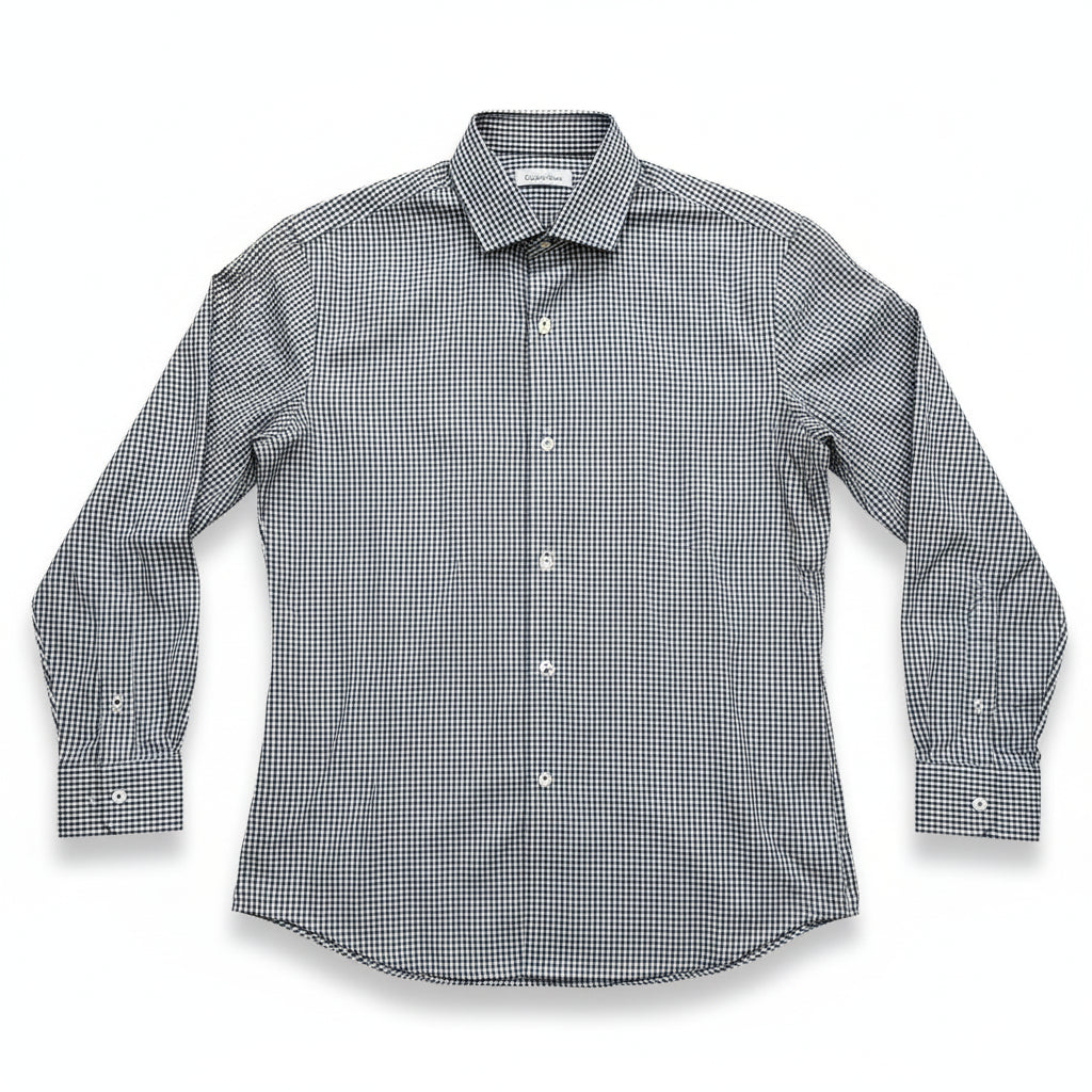 Calvin Klien Branded Men’s Classic Checked Formal Shirt – Black&White