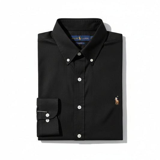 RL Branded Men's Slim Fit Black Color Shirt