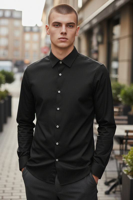 Calvin Klien Branded Men’s Classic Formal Shirt – Black