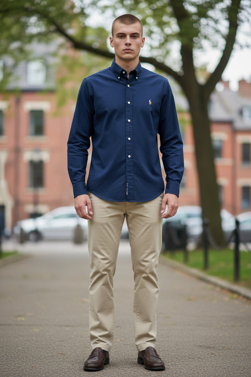 RL Branded Men's Slim Fit Navy Color Shirt